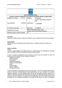 Service d`Hématologie Clinique PO 3.3.2 – version n°1