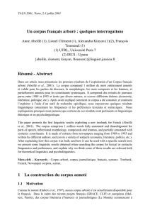 Un corpus français arboré : quelques interrogations