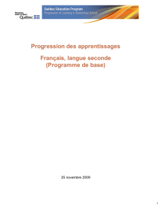 Français, langue seconde (Programme de base)