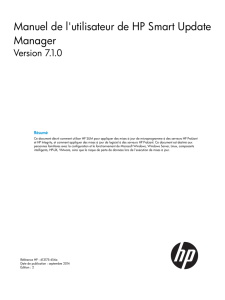 Manuel de l`utilisateur de HP Smart Update Manager