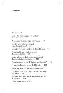 Préface — 7 Gilles Deleuze. Sur Le Pli. Leibniz et le baroque — 27