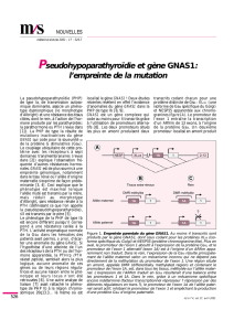 Pseudohypoparathyroïdie et gène GNAS1: l - iPubli