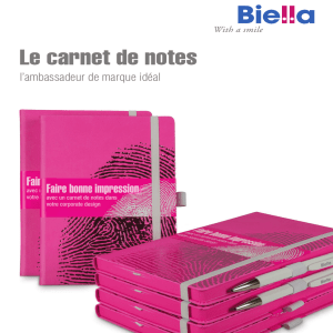 Le carnet de notes - Biella Schweiz AG