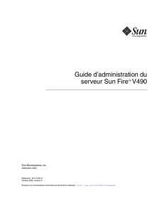 Sun Fire V490 Server Administration Guide - fr