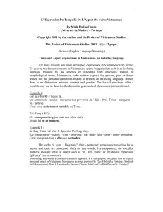 L` Expression Du Temps Et De L`Aspect Du Verbe Vietnamien By