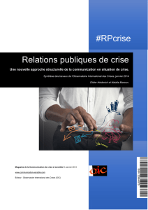 Relations publiques de crise - Magazine de la communication de