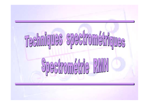 Spectrométrie RMN Principe