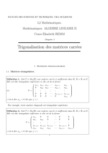 Trigonalisation des matrices carrées