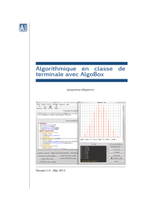 Algorithmique en classe de terminale avec AlgoBox