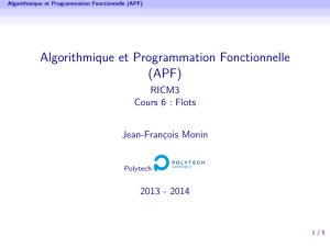 Algorithmique et Programmation Fonctionnelle (APF)