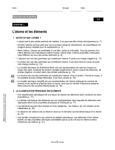 L`atome et les éléments - La science et fiction de Robert