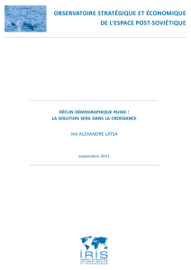Déclin démographique russe : la solution sera dans la croissance