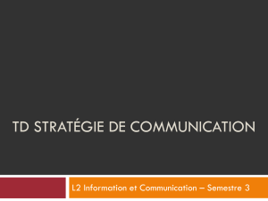 TD stratégie de communication