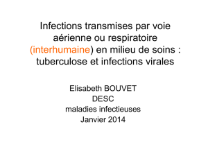 16h45-18h30 E. Bouvet Infection resp milieu de soins