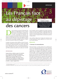 Les Français face au dépistage des cancers