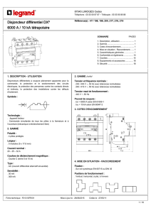 Disjoncteur différentiel DX³ 6000 A / 10 kA tétrapolaire