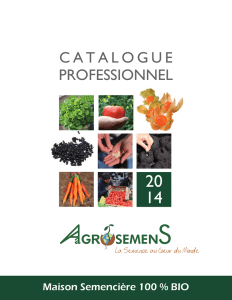 catalogue professionnel