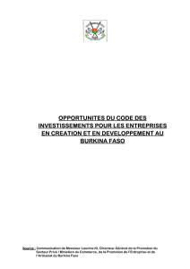 opportunites du code des investissements pour les entreprises en