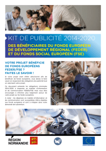 Kit de publicité 2014-2020 FEDER Normandie PDF