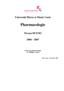 Pharmacologie - CHUPS – Jussieu