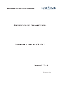 Amplificateurs Opérationnels - ESPCI