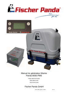 Fischer Panda GmbH Manuel du générateur Marine Panda 8000i