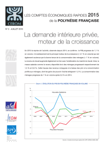 Les comptes économiques rapides de la Polynésie française