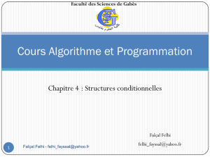 Cours Algorithme et Programmation