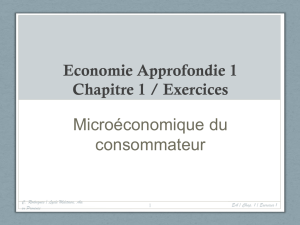 diaporama microéconomie du consommateur