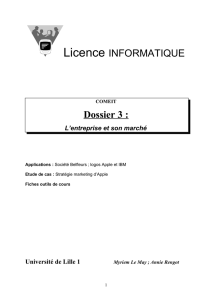 (dossier 3) L`entreprise et son march