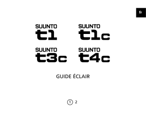 Manuel d`installation rapide pour les appareils Suunto t1c, t3c, t4c