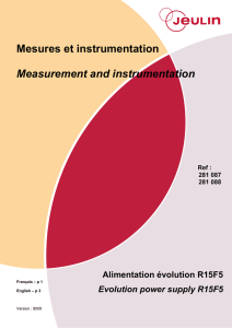 Mesures et instrumentation Measurement and