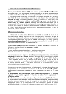 la demande de travail et ses composantes