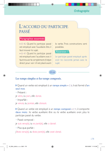 L`ACCORD DU PARTICIPE PASSÉ