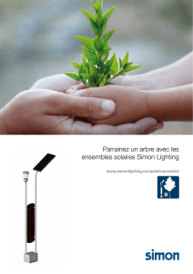 Parrainez un arbre avec les ensembles solaires Simon Lighting