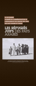 les réfuGiés Juifs DES PAYS ARABES