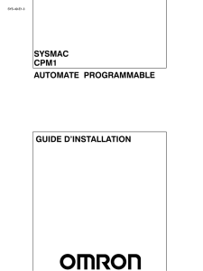 sysmac cpm1 automate programmable guide d`installation
