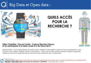 Big Data et Open data : - Le Lab e