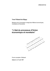 L`état du processus d`Union économique et monétaire