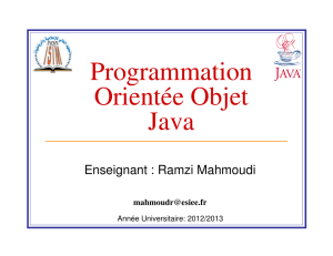 Programmation Orientée Objet Java - FR