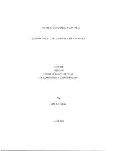 L`estimation à l`aide d`une variable auxiliaire