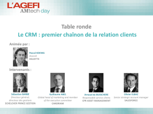 Table ronde « Le CRM : premier chaînon de la relation clients