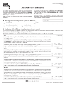 Attestation de déficience