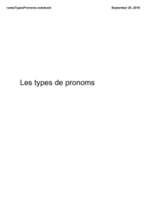 Les types de pronoms