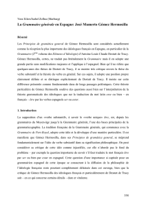 La Grammaire générale en Espagne - Fachbereich Philosophie und