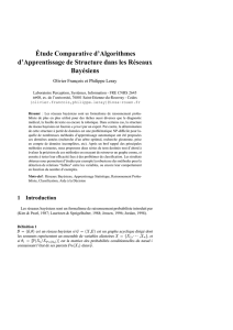 ةtude Comparative d`Algorithmes d`Apprentissage de Structure dans