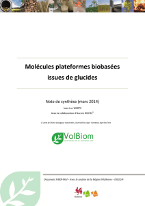 Molécules plateformes biobasées issues de glucides