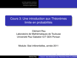 Cours 3: Une introduction aux Théorémes limite en probabilités