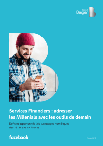 Services Financiers : adresser les Millenials avec les outils de demain