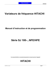 Variateurs de fréquence HITACHI Série SJ 100